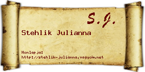 Stehlik Julianna névjegykártya